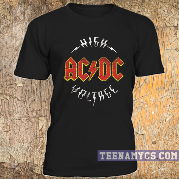 ac dc high voltage t shirt