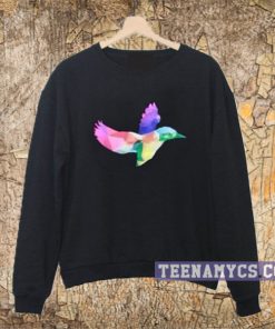 Amazingphil Geometric Rainbow Hummingbird Sweatshirt