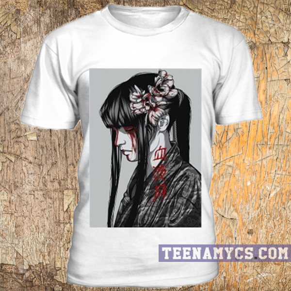 Bloody japanese girl t-shirt