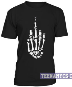 Fuck Off Skeleton hand sign T-Shirt