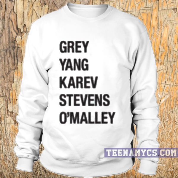 greys anatomy cast hoodie