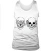 Hear See No evil skull tank top