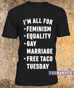 I'm all for feminism, equality, gay marriage T-shirt