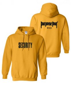 Justin Bieber Purpose Tour Security Hoodie