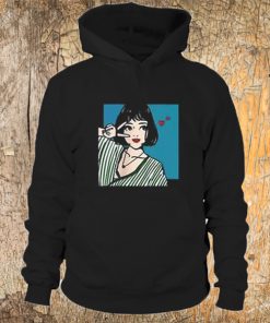 Love and Peace Anime Girl Hoodie