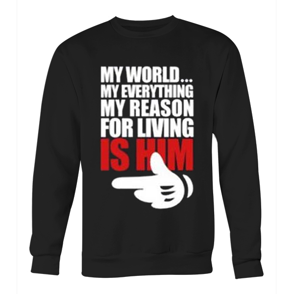 My World Is Him Couple Sweatshirt