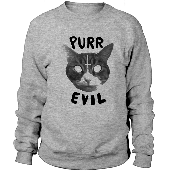 Purr Evil Satanic Cat Sweatshirt