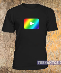 Rainbow youtube play button Shirt