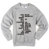 Stranger Things Cast List Sweatshirt