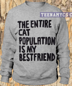 The Entire Cat Population is My Bestfriend Sweatshirt