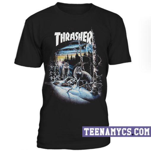 thrasher wolf shirt