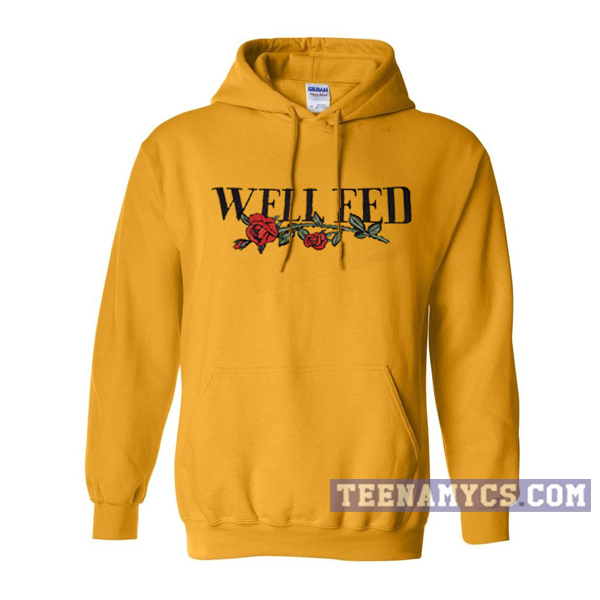 Well Fed Rose Print Hoodie