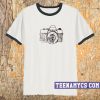 camera sketch ringer t-shirt