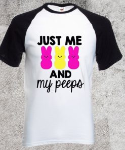 just me and my peeps baseball tee