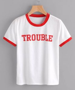 Trouble Ringer T-shirt