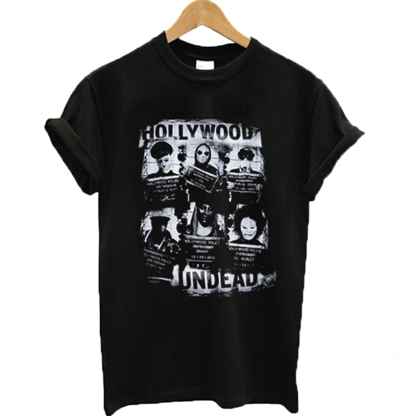 Hollywood Undead Mugshot On Black T-shirt