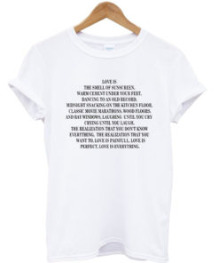Love is the smell of sunscreen t-shirt