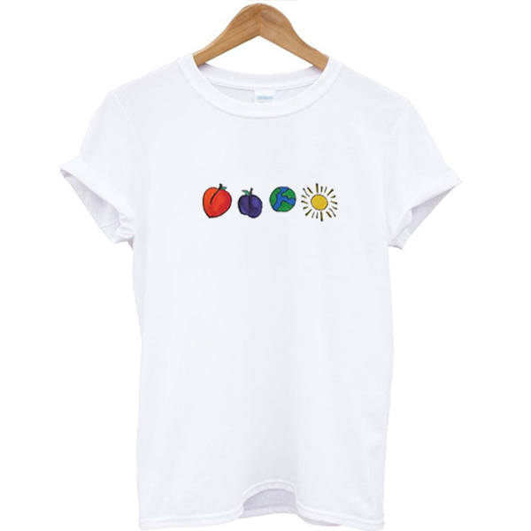 Peach Plum Earth Sun T-shirt