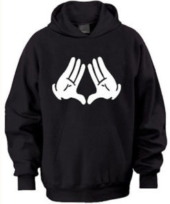Mickey Mouse Hand Triangle Shape Hoodie