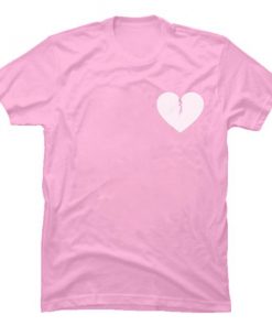 Broken Heart Pocket Print T-shirt