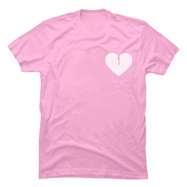 Broken Heart Pocket Print T-shirt
