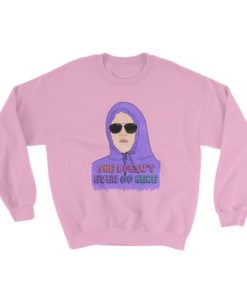 She Doesn't Even Go Here Mean Girls Damien Sweatshirt