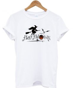 Happy Halloween Pumpkin Broom Witch T-shirt