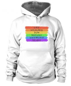 Rainbow Life Healing Sun Nature Harmony Spirit Hoodie