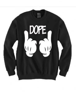 Dope Mickey Hand Graphic Sweatshirt