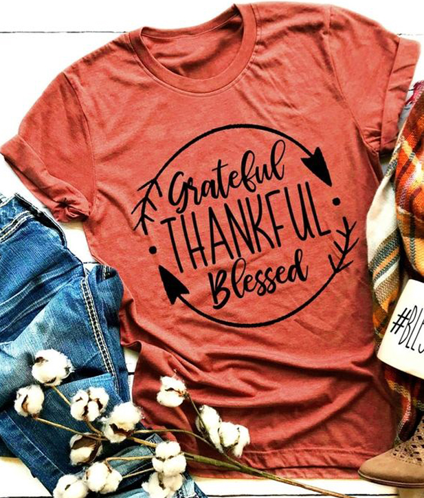 Grateful Thankful Blessed Tee