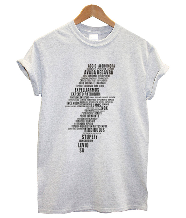 Harry Potter Lightning Bolt Spells T-Shirt