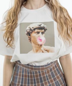 Alternative view of Michelangelo David Bubblegum T-shirt