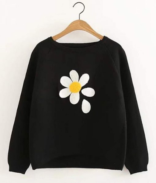 White Flower Sweatshirt