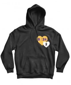 8 24 2 Kobe & Gigi in Hearts Tribute Hoodie