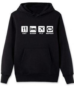 Eat Sleep Fly Repeat Hoodie