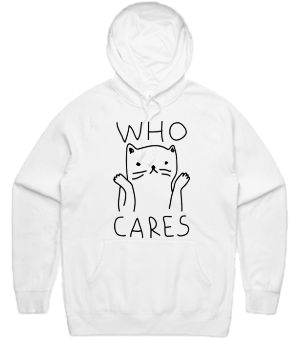 Who Cares Cat Hoodie