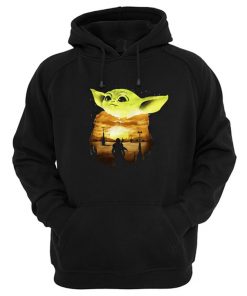 Baby Yoda Sunset Hoodie