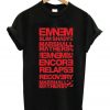 Eminem Albums List T-Shirt