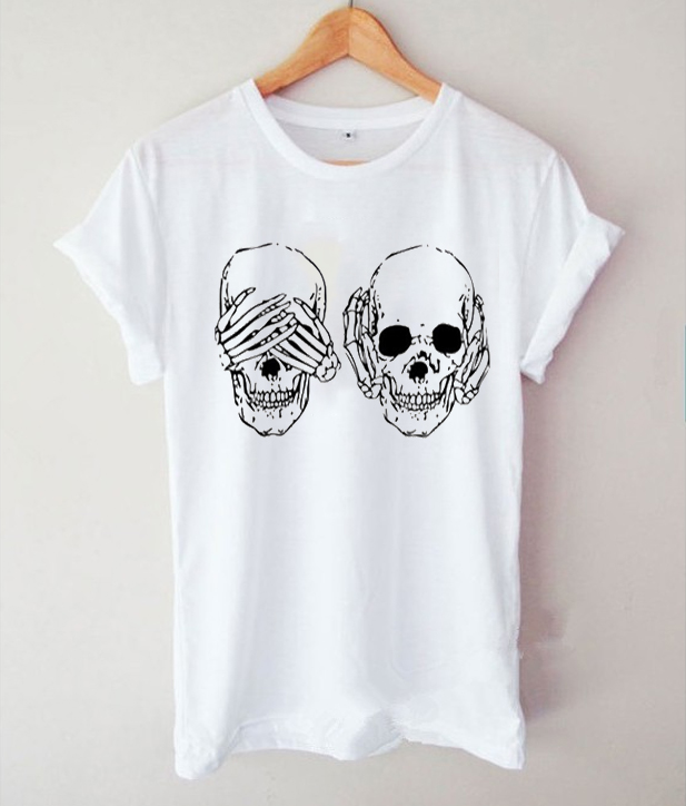 Hear See No Evil Skull T-shirt