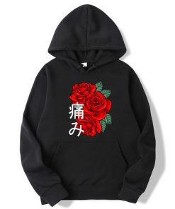Japanese Aesthetic Rose Hoodie