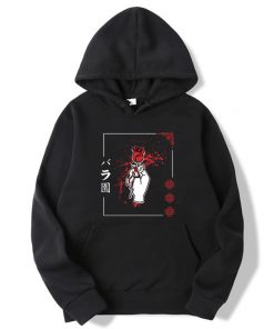 Japanese Gothic Red Rose Hoodie