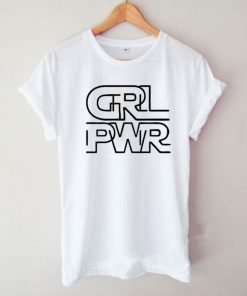 GRL PWR Girl Power Star Wars Font T-Shirt