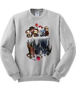 Horror IT Character Friends Halloween Upside Down Sweatshirt
