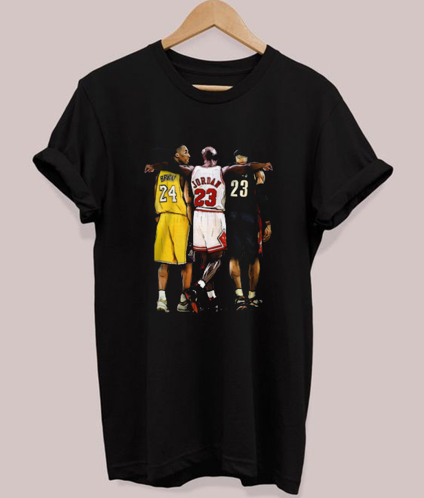 Kobe Bryant Michael Jordan and Lebron James T-shirt
