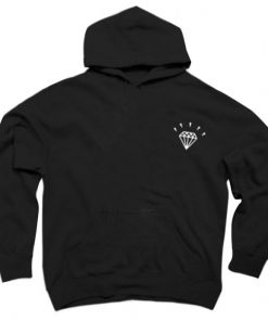 Diamond Pocket Print Hoodie