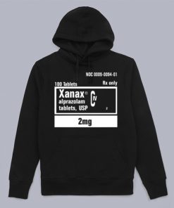 Xanax Alprazolam Tablets Rx Only Hoodie