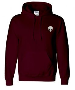 Alien Head Pocket Print Hoodie