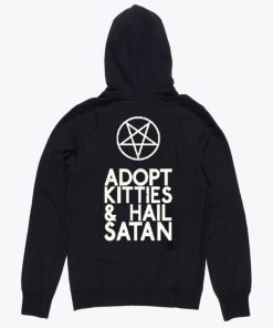 Adopt Kitties & Hail Satan Hoodie