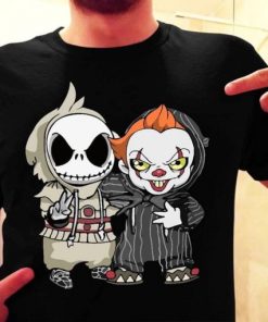 Baby Jack Skellington And Pennywise Halloween T-Shirt