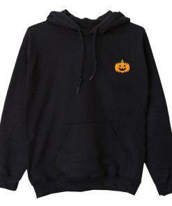 Pumpkin Icon Pocket Print Halloween Hoodie